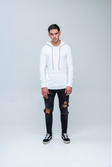 LS Carbon Hoodie White