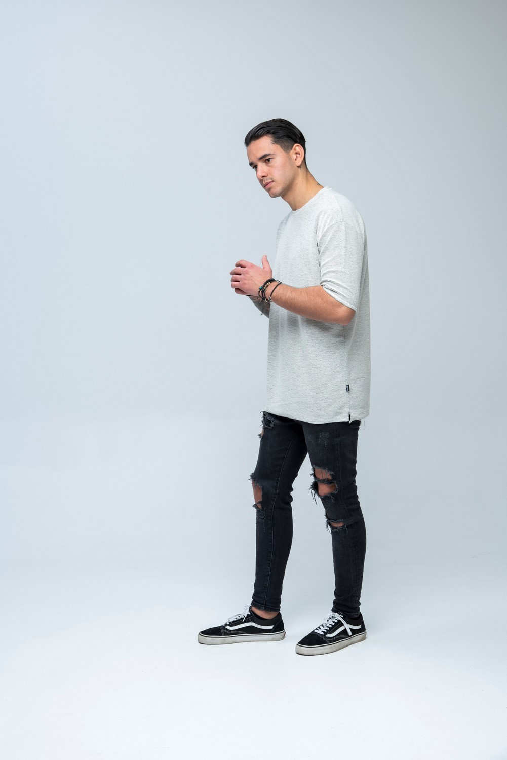 Reverse Sweat Laser Tee Gray