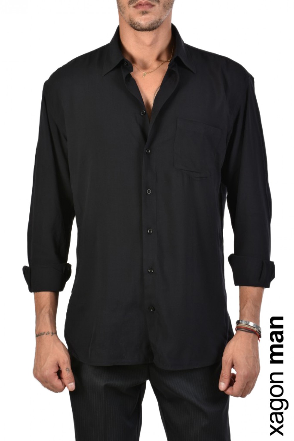 Πουκάμισο Viscose Black