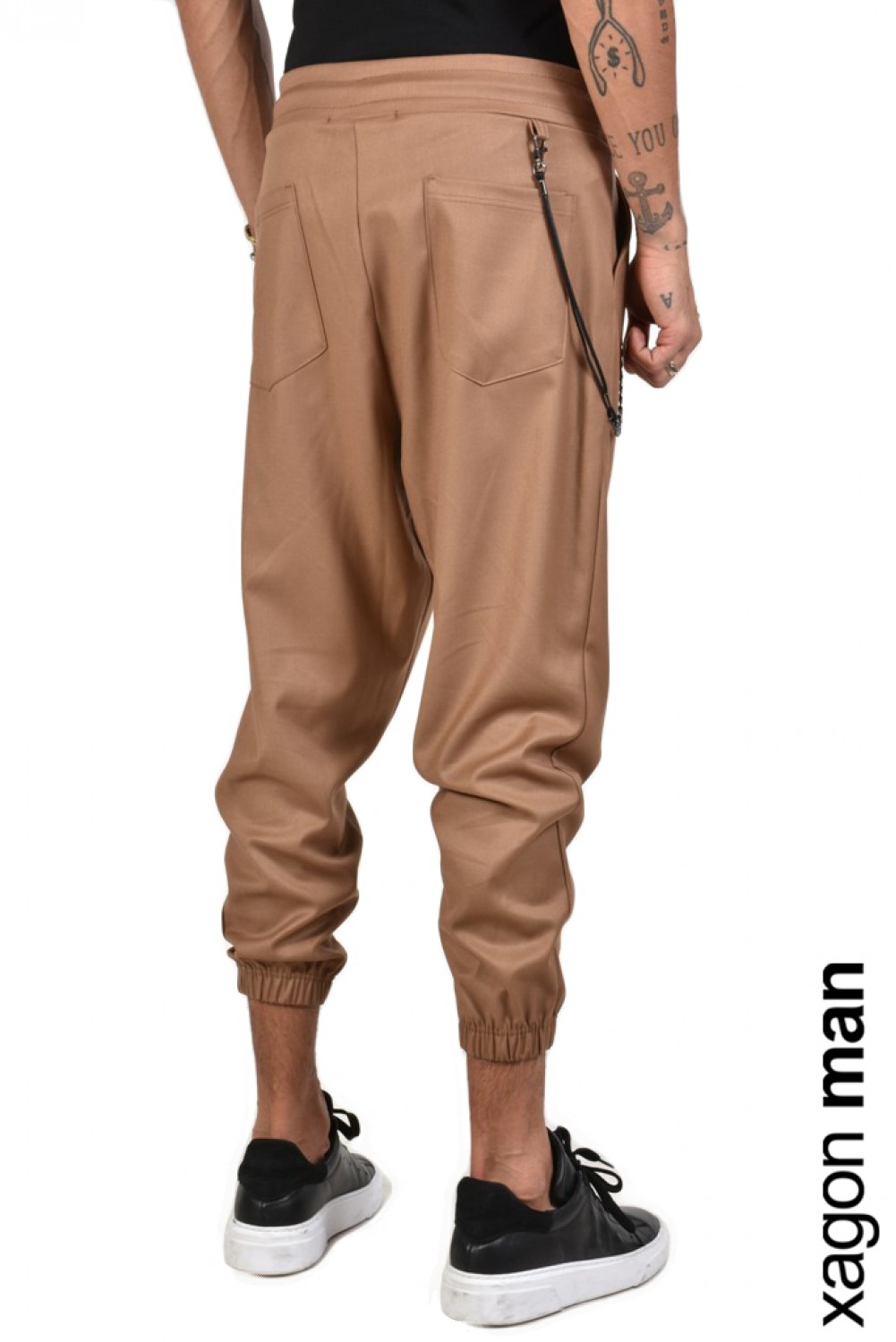 Παντελόνι με Λάστιχο κάτω Beige